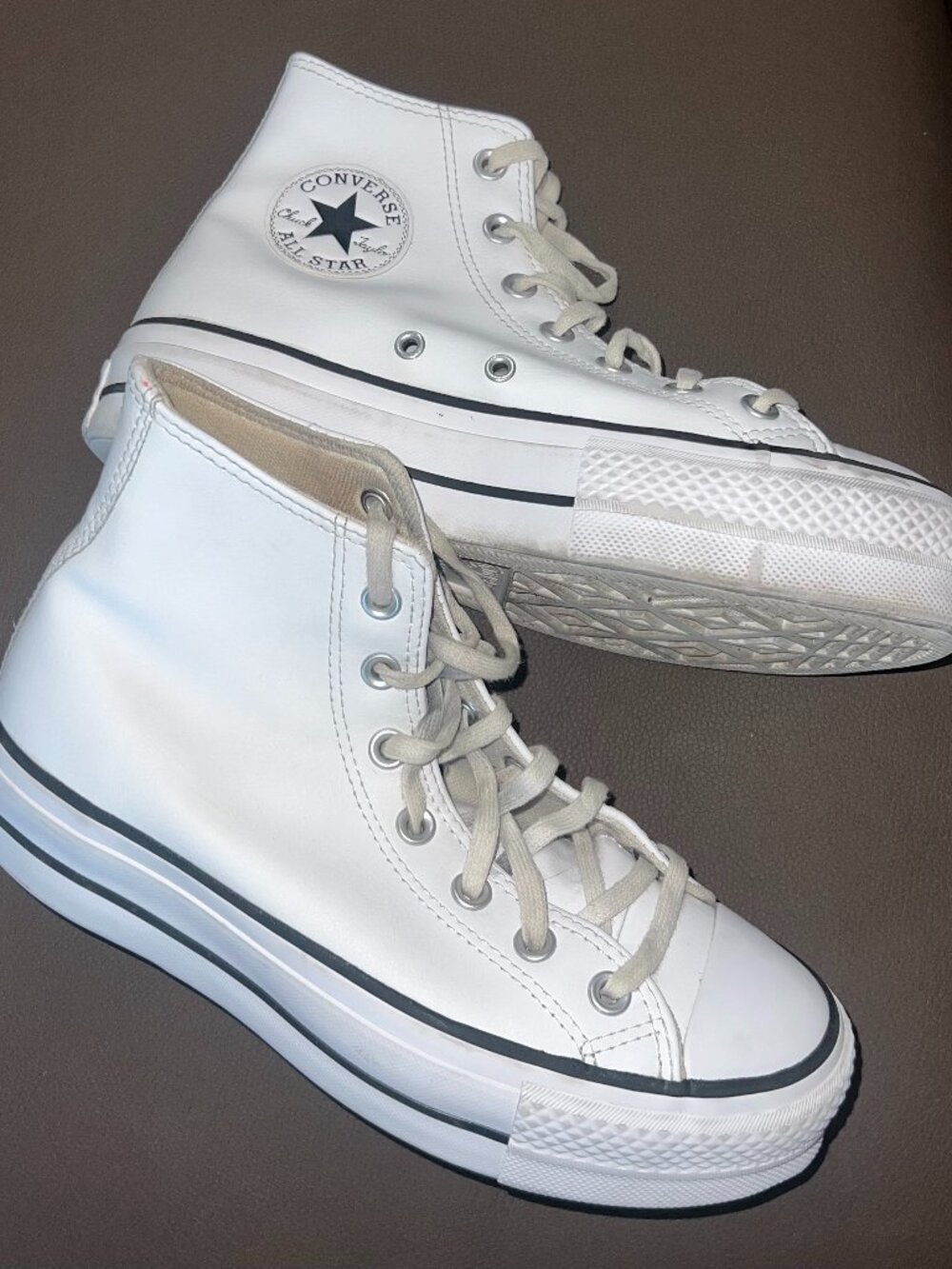 White High Top Platform Converse